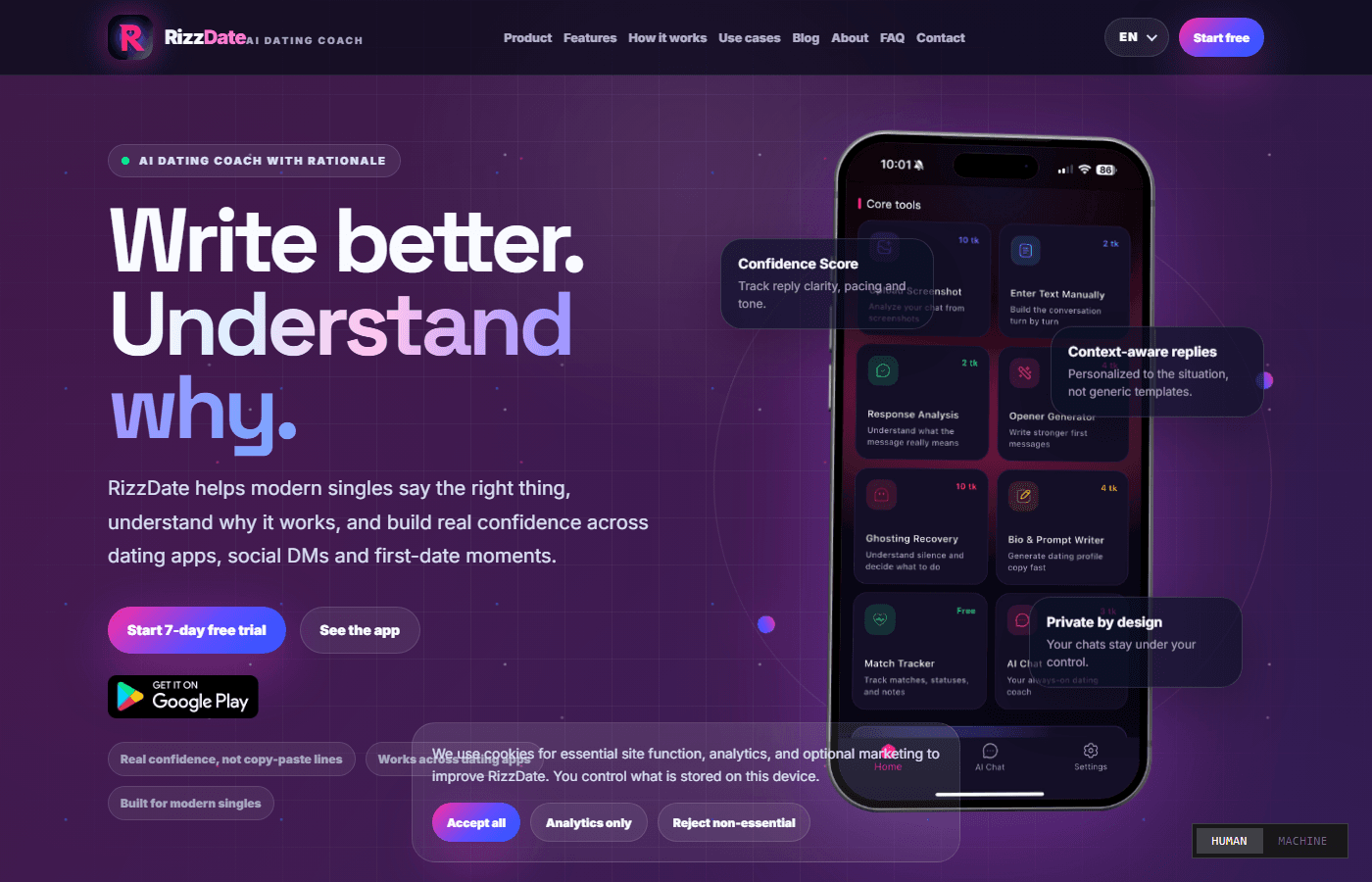 RizzDate - App Landing Page