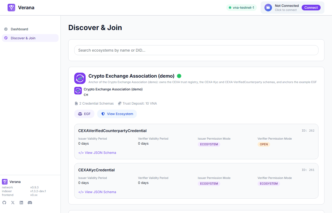 Verana Blockchain Crawler & Indexing System