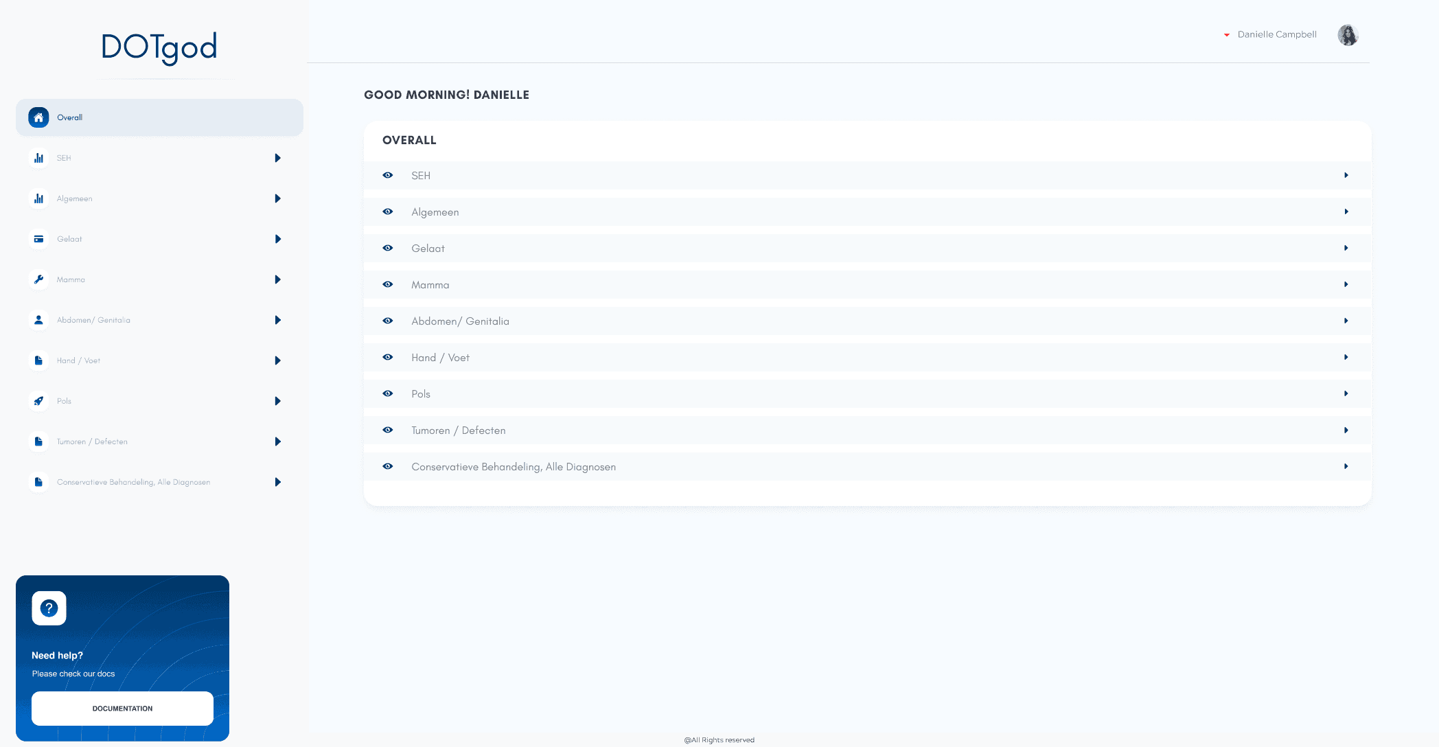 DotGod Medical Dashboard